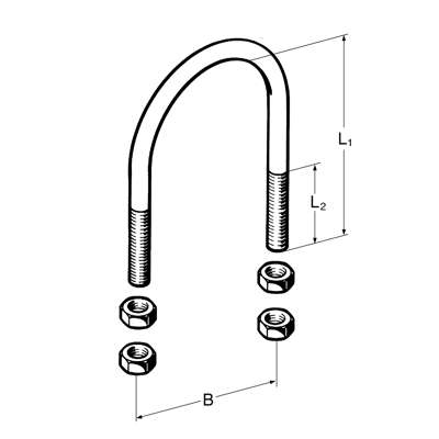 U-bolt (Hårnål) A4
