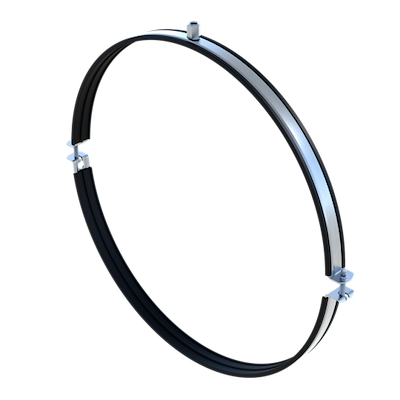 Ventilationsrørbøjle PLU 2G-N m/ gummi Rustfrit A2