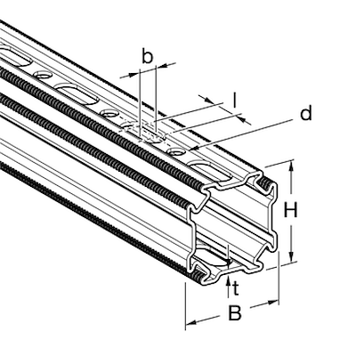 Montageskinne Pro 46