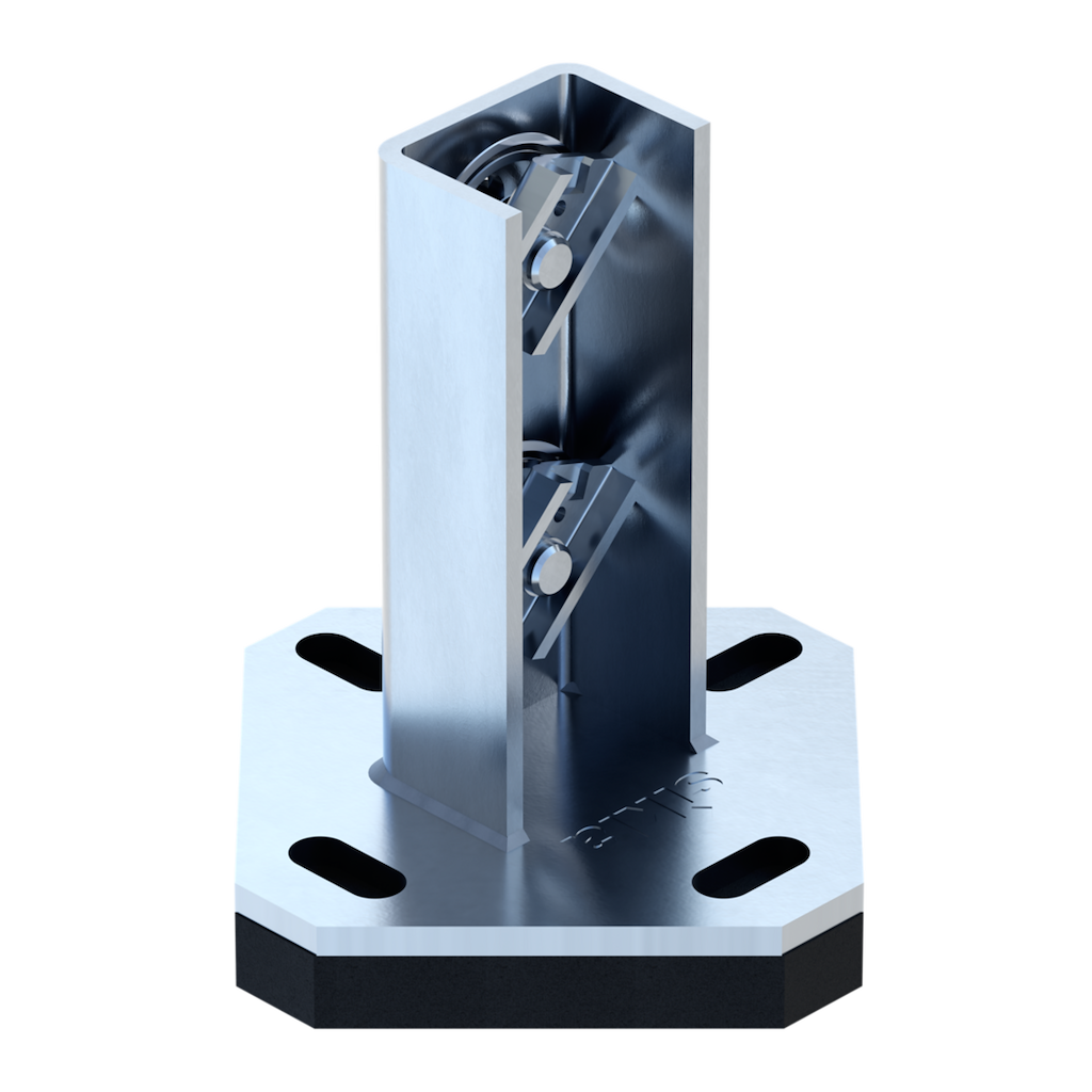 41 Gummi Isoleret Skinneholder Galvaniseret