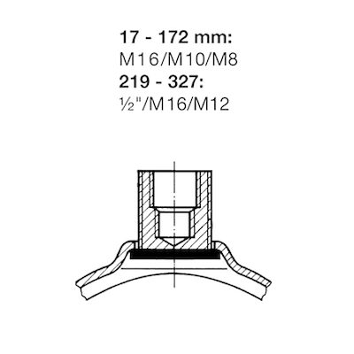 Kølebæring SKS med lyddæmpning, 20-60 mm. iso.