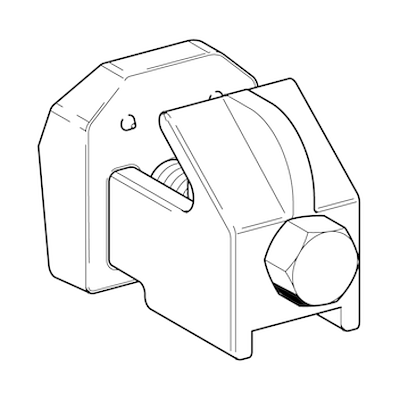 Bjælkeklo - Flad stål