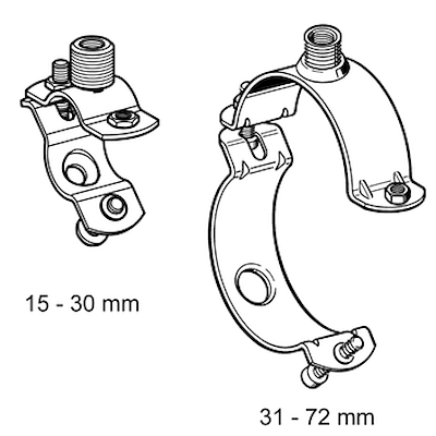 Rørbøjle Stabil D-3G u/ gummi Varmgalvaniseret