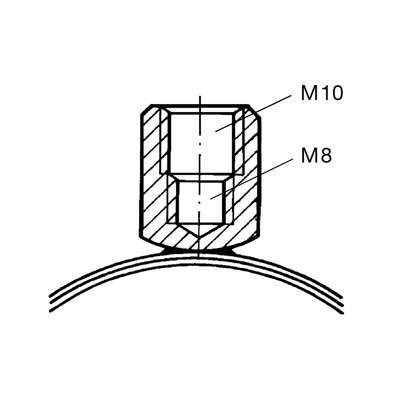 Rørbøjle Ratio LS m/gummi M8/M10