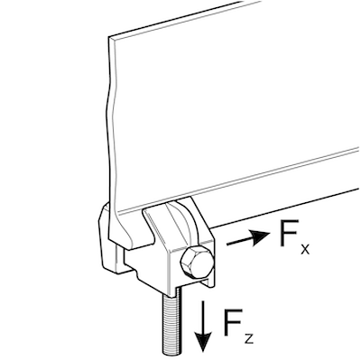 Bjælkeklo - Flad stål
