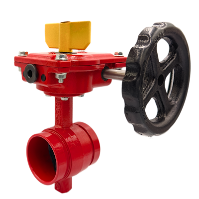 Butterfly ventil m/ gear Rillet