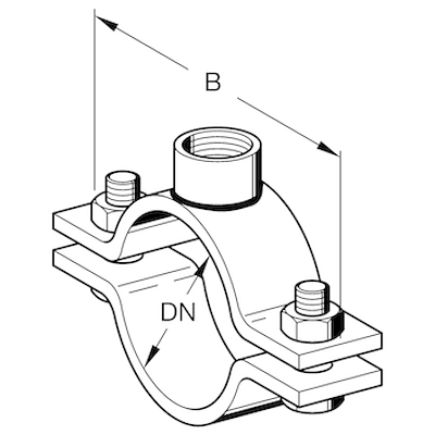 Rørbøjle Stabil 1/2" Varmgalvaniseret