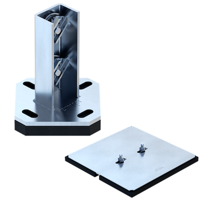 41 Gummi Isoleret Skinneholder Galvaniseret